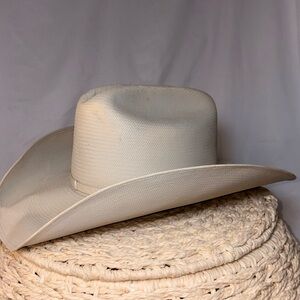 MHT sheepskin Cowboy Hat Size 7 Western Rodeo Ranch Vaquero Festival Neutral Tan